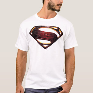 T-shirt Ligue de Justice Symbole de superman métallique