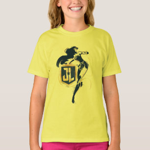 T-shirt Ligue de Justice   Wonder Woman & JL Icon Pop Art