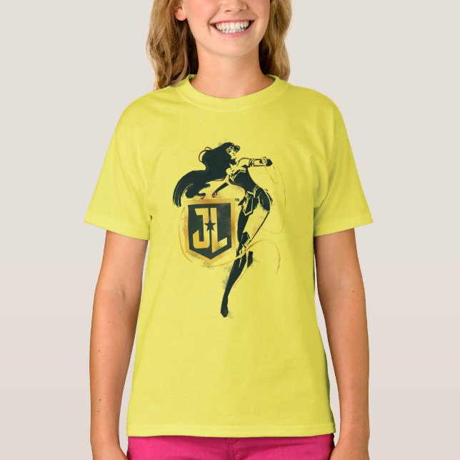 T-shirt Ligue de Justice | Wonder Woman & JL Icon Pop Art (Devant)