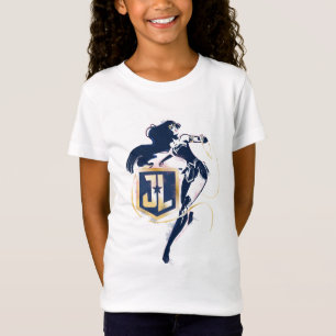 T-Shirt Ligue de Justice   Wonder Woman & JL Icon Pop Art