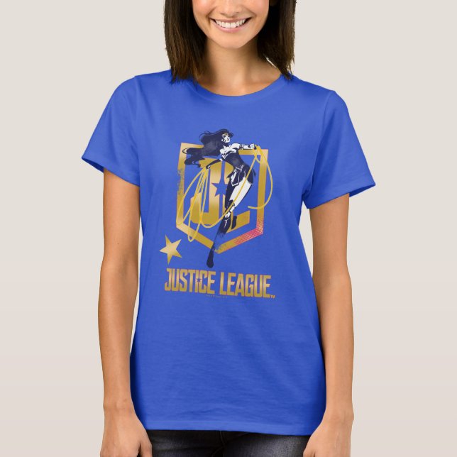 T-shirt Ligue de Justice | Wonder Woman JL Logo Pop Art (Devant)