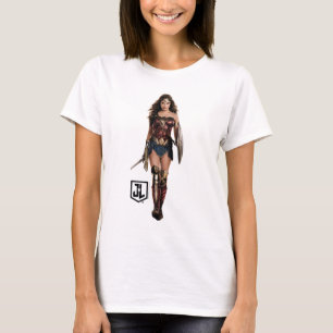 T-shirt Ligue de Justice Wonder Woman Sur Le Champ De Ba