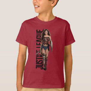T-shirt Ligue de Justice Wonder Woman Sur Le Champ De Ba