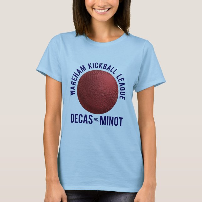 T-shirt Ligue de Kickball Wareham Dames Tee (Devant)
