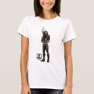 T-shirt Ligue de la justice Aquaman Sur Le Champ De Batai