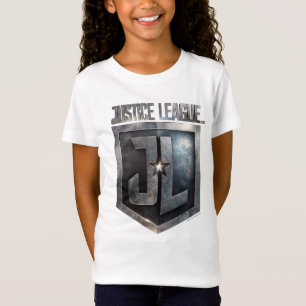 T-Shirt Ligue de la justice  Bouclier JL métallique