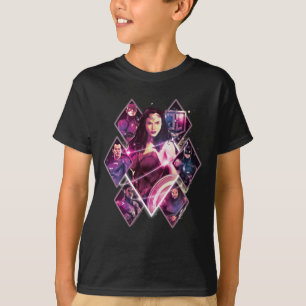 T-shirt Ligue de la justice  Panneaux de groupe galactique