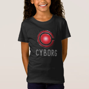 T-Shirt Ligue de la justice  Symbole Cyborg brillant
