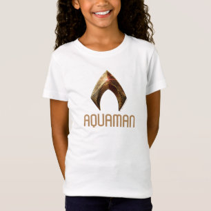 T-Shirt Ligue de la justice Symbole d'aquaman métallique