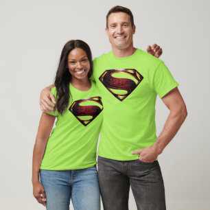 T-shirt Ligue de la justice Symbole de superman métalliqu