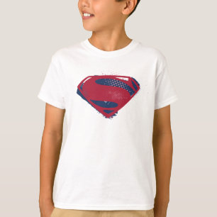 T-shirt Ligue de la justice  Symbole Superman de brosse et