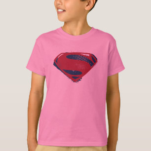 T-shirt Ligue de la justice  Symbole Superman de brosse et