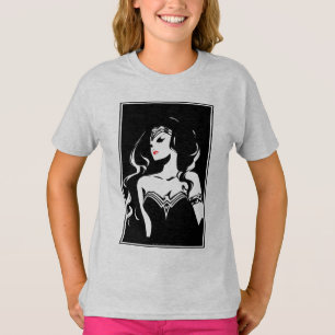 T-shirt Ligue de la justice  Wonder Woman Noir Pop Art