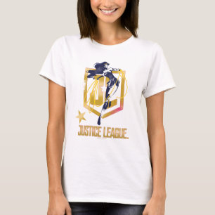 T-shirt Ligue de la justice  Wonwoman JL Logo Pop Art