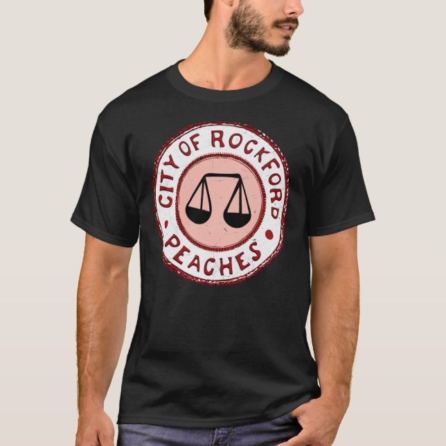 T-shirt Ligue de leur propre - Rockford Peaches Baseball ¾ (Devant)