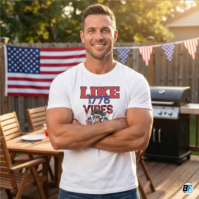 T-shirt Like 1776 Vibes Funny 4th of July (Créateur téléchargé)