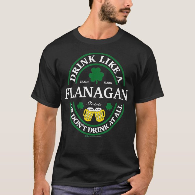 T-shirt Like A Flanagan Shamrock (Devant)