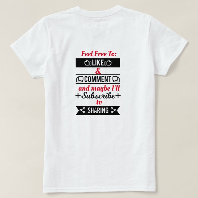 T-shirt Like et Share (Design dos)