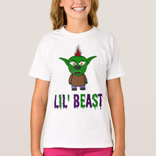 T-shirt Lil' Beast Goblin pourpre et vert goutte Police T