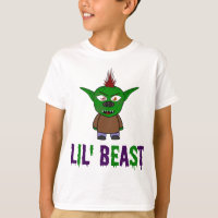 Lil' Beast Goblin pourpre et vert goutte Police T