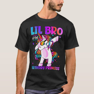 T-shirt Lil Bro De La Princesse D'Anniversaire Dabbing Uni