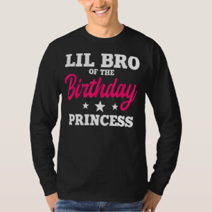 T-shirt Lil Bro De L'Anniversaire De La Princesse D'Annive