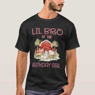 T-shirt Lil Bro de l'Anniversaire Pour Fille Barnyard Farm