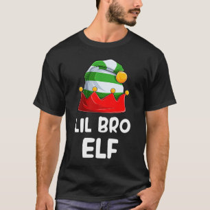 T-shirt Lil Bro Elf Christmas Brother Xmas Elf Costume Fa