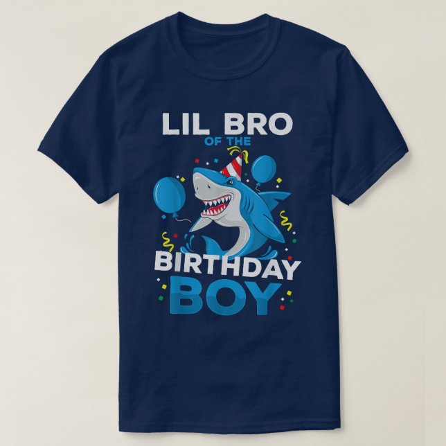 T-shirt LIL BRO of The Birthday Boy Shark Ocean Matching F (Design devant)