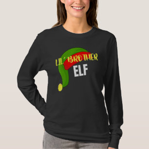T-shirt Lil Brother Elf Matching Family Group Christmas Pa