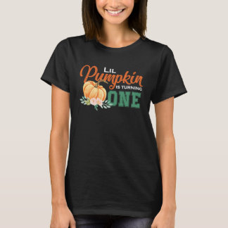 T-shirt Lil Citrouille atteint 1 anniversaire de la famill