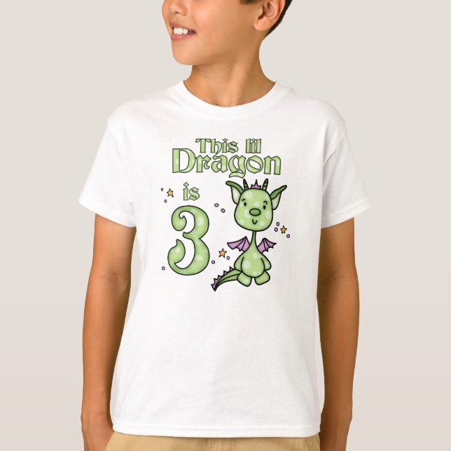 T-shirt Lil Dragon 3e anniversaire (Devant)