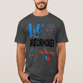 T-shirt Lil' Firecracker Sur Le Chemin Mignonne 4 juillet