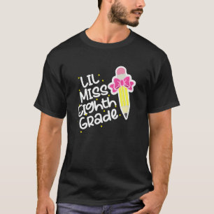T-shirt Lil Miss huitième année 1er jour d'école Filles 8e