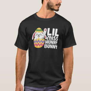 T-shirt Lil Miss Hunny Bunny Mignonne Lapin de Pâques Jour