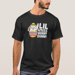 T-shirt Lil Miss Hunny Bunny Mignonne Lapin de Pâques Jour