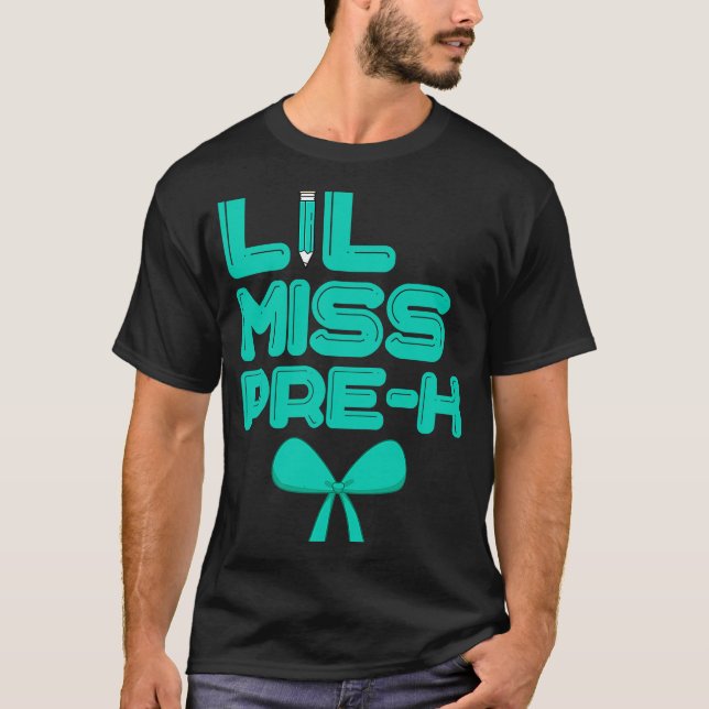 T-shirt Lil Miss Pre K Cute Pre Kindergarten School  1 (Devant)
