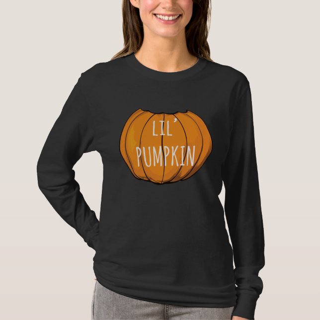T-shirt Lil Pumpkin Cute Expecting Mother (Devant)