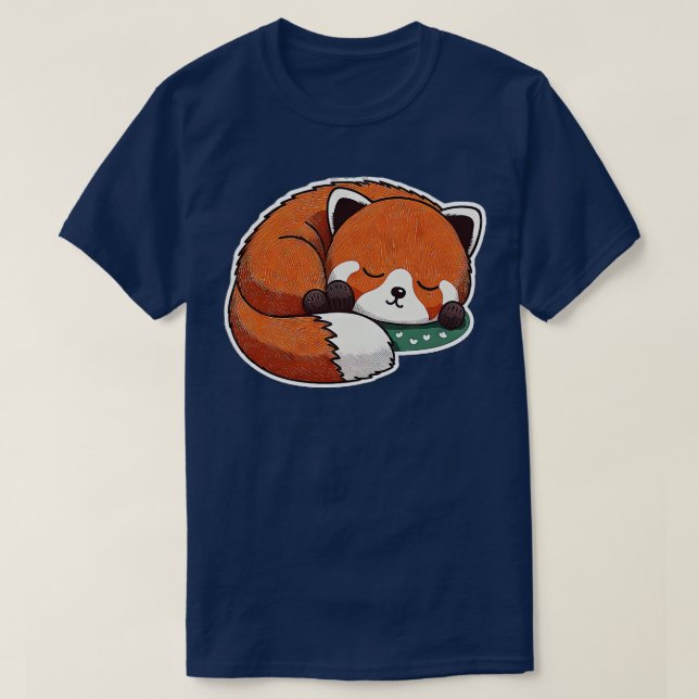 T-shirt Lil Red Panda Nap (Design devant)