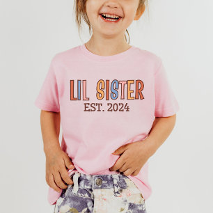 T-Shirt Lil Sister 2024, Faire-part De Grossesse De Little
