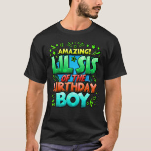 T-shirt Lil Soeur de l'Anniversaire Garçon jumelé par fami