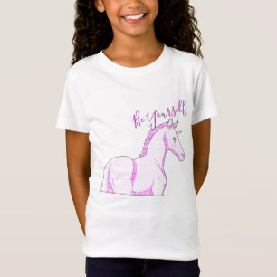 T-Shirt Lil Unicorn Pink Tartan (Sois Toi-Même)