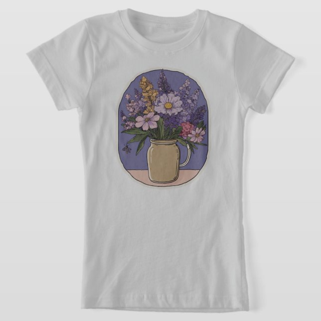 T-Shirt Lilac Bloom Jar (Poser)