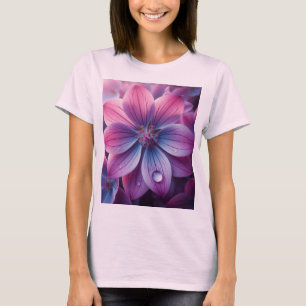 T-shirt Lilac Floral violet et rose