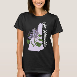 T-shirt Lilac violet de fleur du New Hampshire