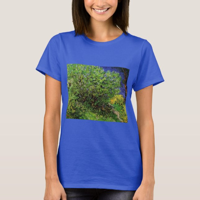 T-shirt Lilacs de Vincent van Gogh, Fleurs de Jardin Vinta (Devant)