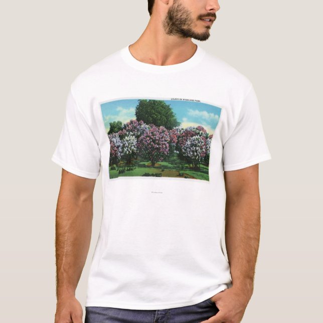 T-shirt Lilas de Highland Park en fleur (Devant)