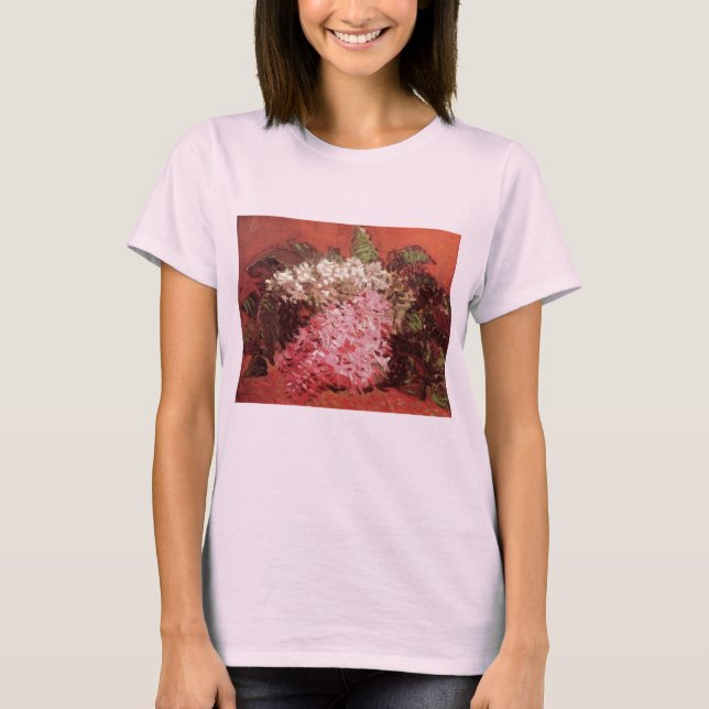 T-shirt Lilas roses de Vincent van Gogh, Nature morte aux  (Devant)