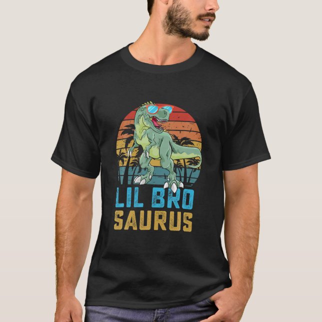 T-shirt Lilbrosaurus T Rex Dinosaur Lil Bro Saurus Famille (Devant)