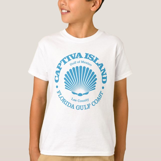 T-shirt L'île de Captiva (coquillage) (Devant)